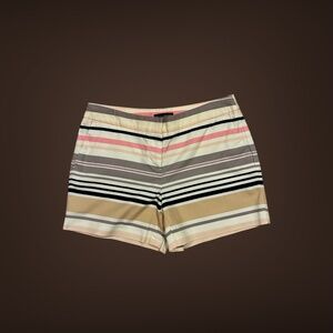 Women's Willi Smith Pink & Neutral Striped Shorts, Pockets, Size 4